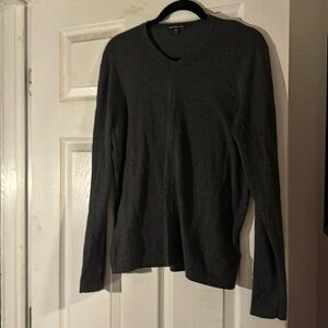 James Perse long sleeve v neck t shirt in gray